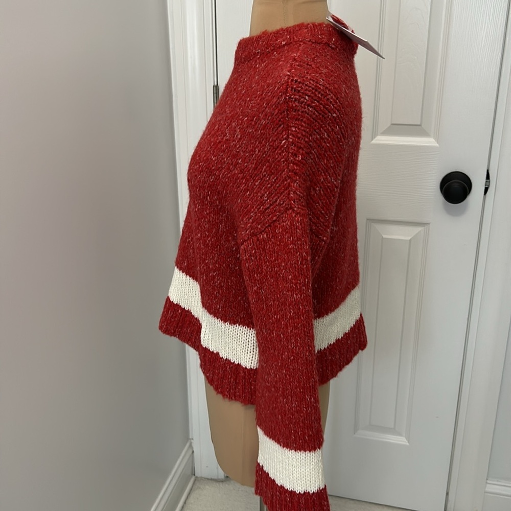 Lovers+ Friends Kirkland Sweater Red White - Picture 6 of 10